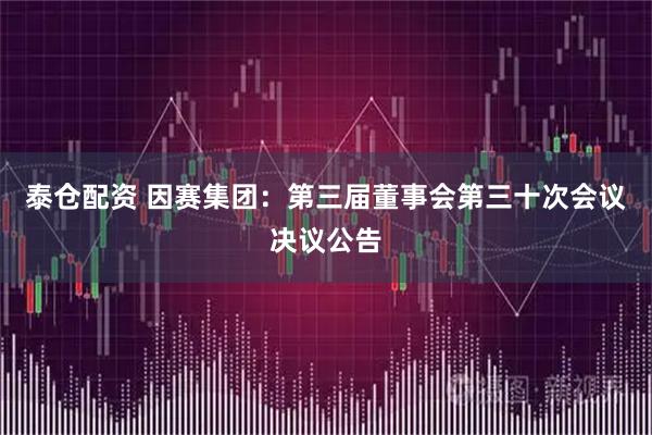 泰仓配资 因赛集团：第三届董事会第三十次会议决议公告